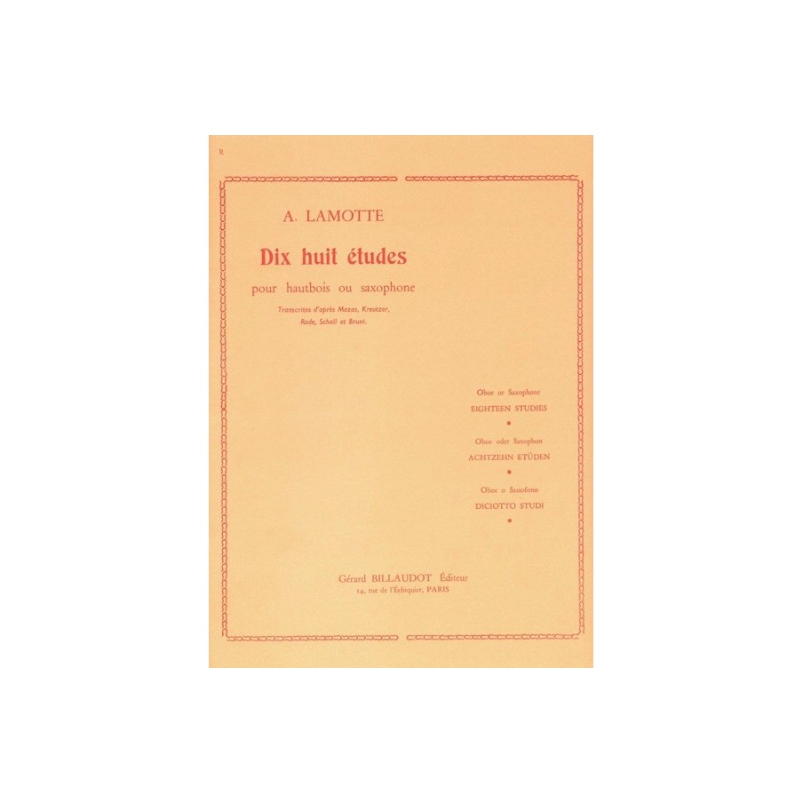 97900430001129789230085421GBCC1123 18 Etudes D'Apres Mazas..