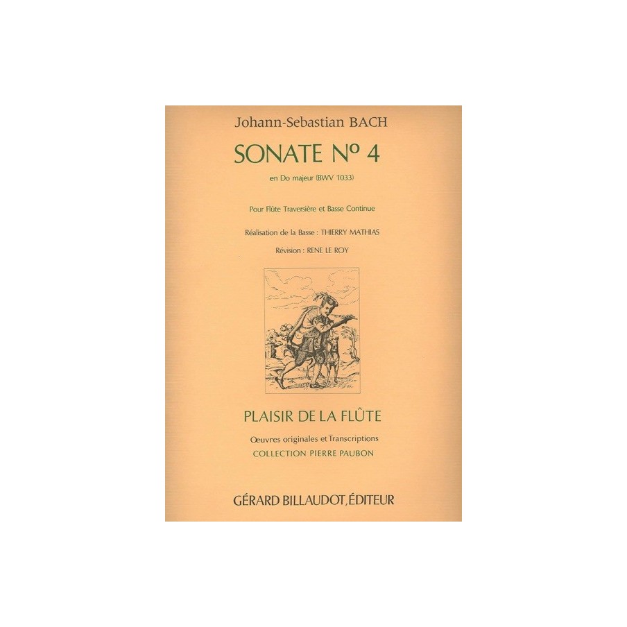 GB3534 Sonate Nø4 En Do Majeur Bwv 1033
