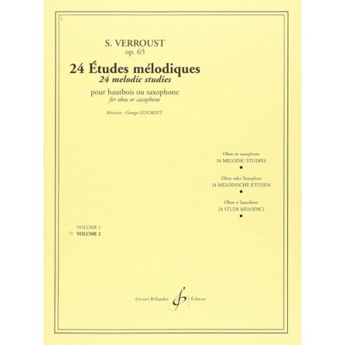 9790043007340GB2057-2 24 Etudes Melodiques Opus 65 - Volume 2
