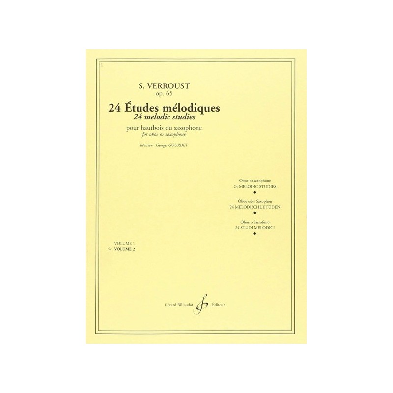 9790043007340GB2057-2 24 Etudes Melodiques Opus 65 - Volume 2
