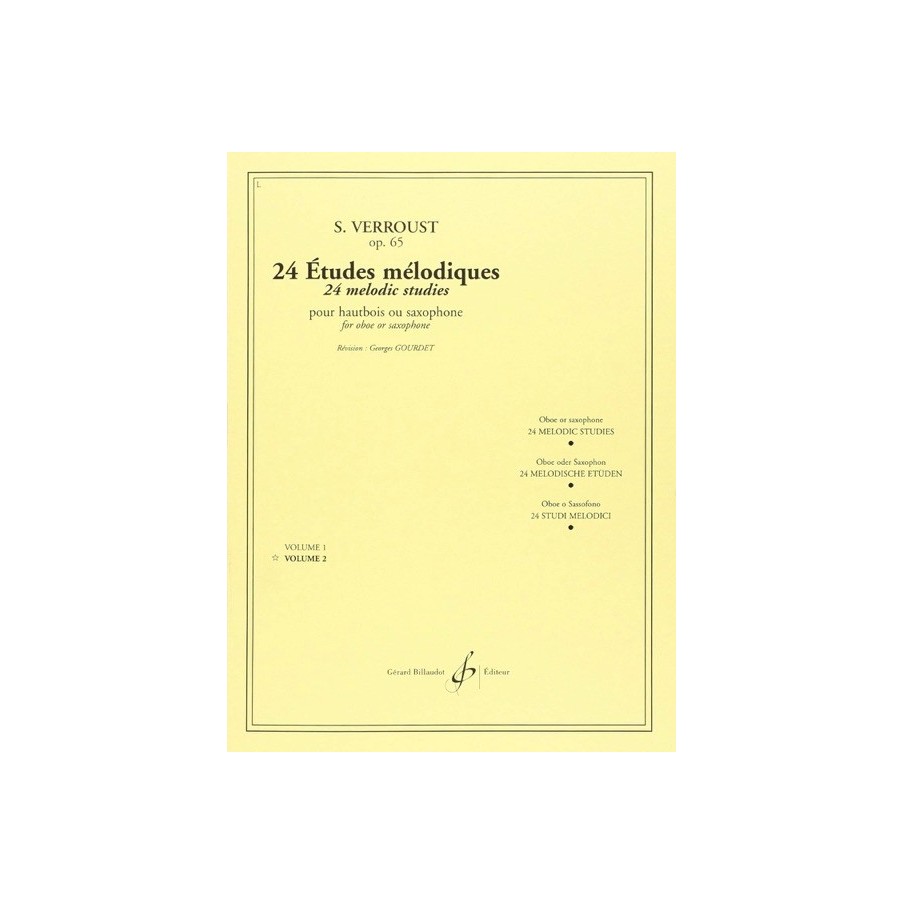 9790043007340GB2057-2 24 Etudes Melodiques Opus 65 - Volume 2