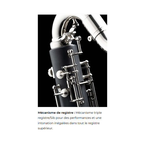 Clarinette basse en résine Alpha descendant au Mib Grave - Backun Musical