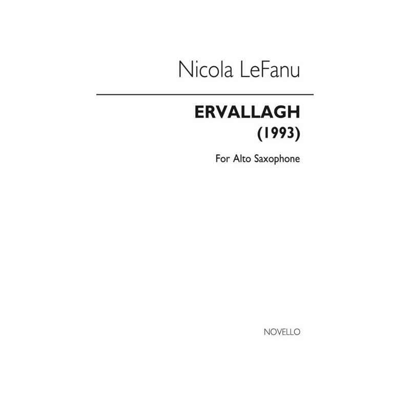 5020679169889MUSNOV120883 Ervallagh for Solo Alto Saxophone