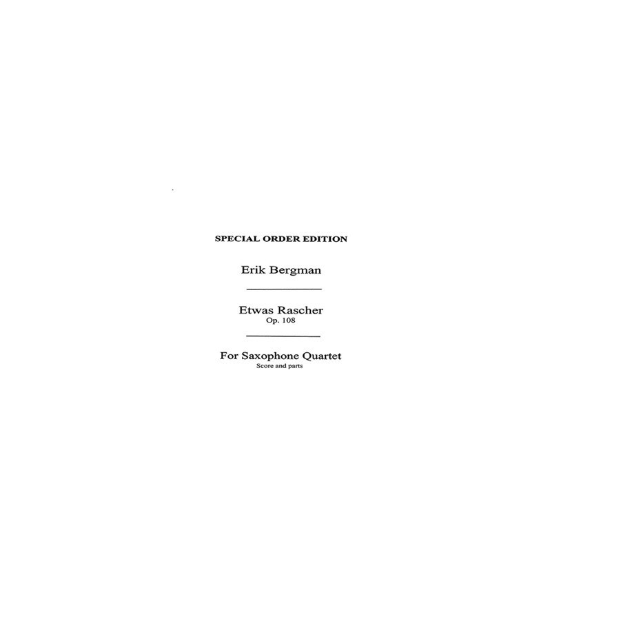 MUSNOV950410 Etwas Rascher Saxophone Quartet