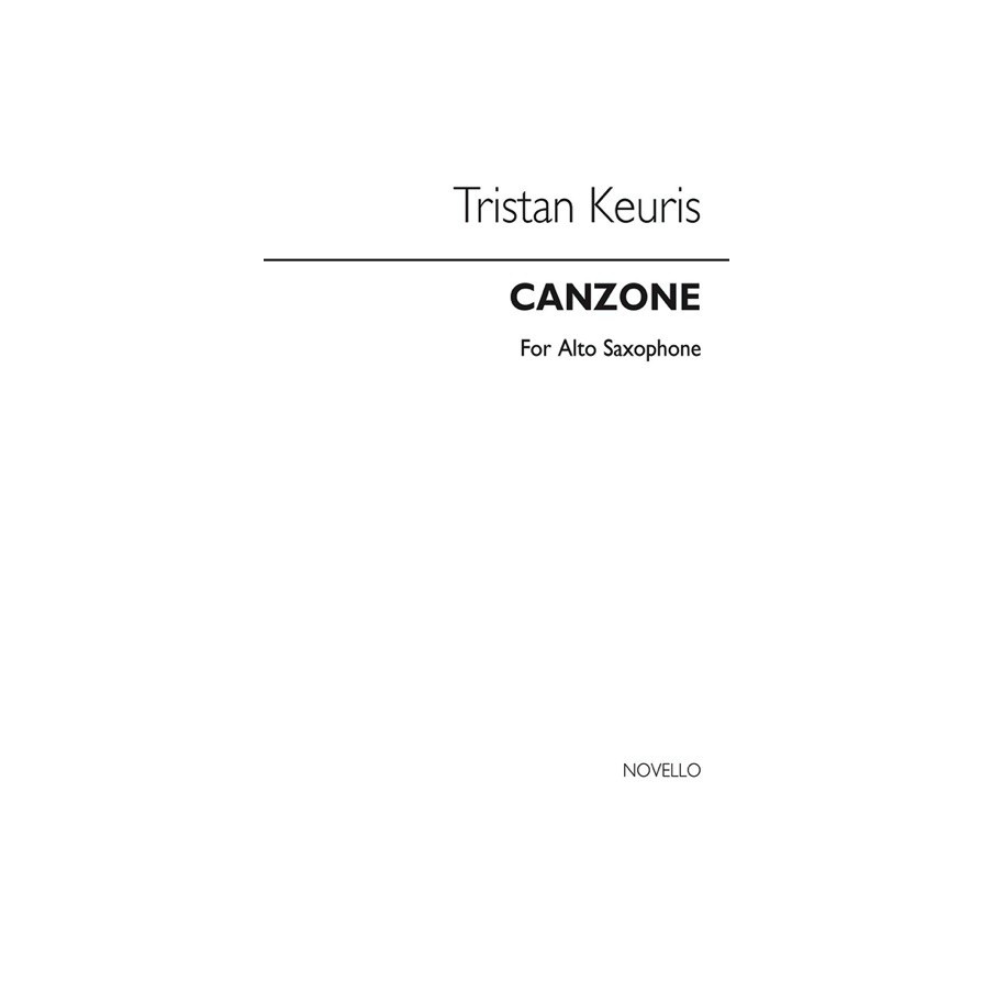 5020679162323MUSNOV952677 Canzone For Alto Saxophone Solo