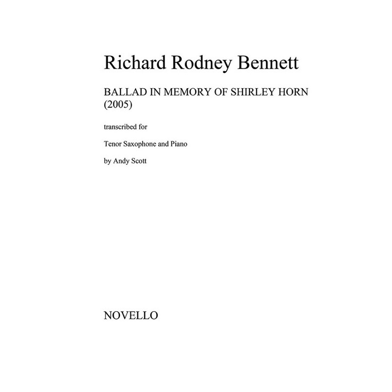 5020679230343MUSNOV958837 Ballad In Memory of Shirley Horn (Tenor Saxophone)