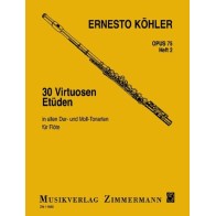 9790010116907ZZM_11690 30 Virtuoso Studies Op.75 For Flute - Book 2