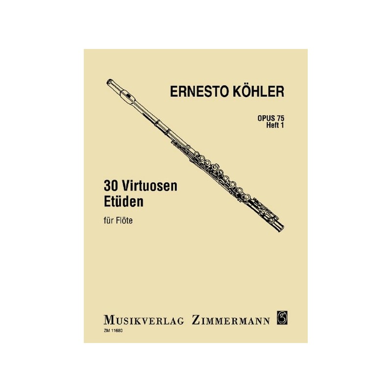 30 Virtuoso Studies Op.75 For Flute - Book 1