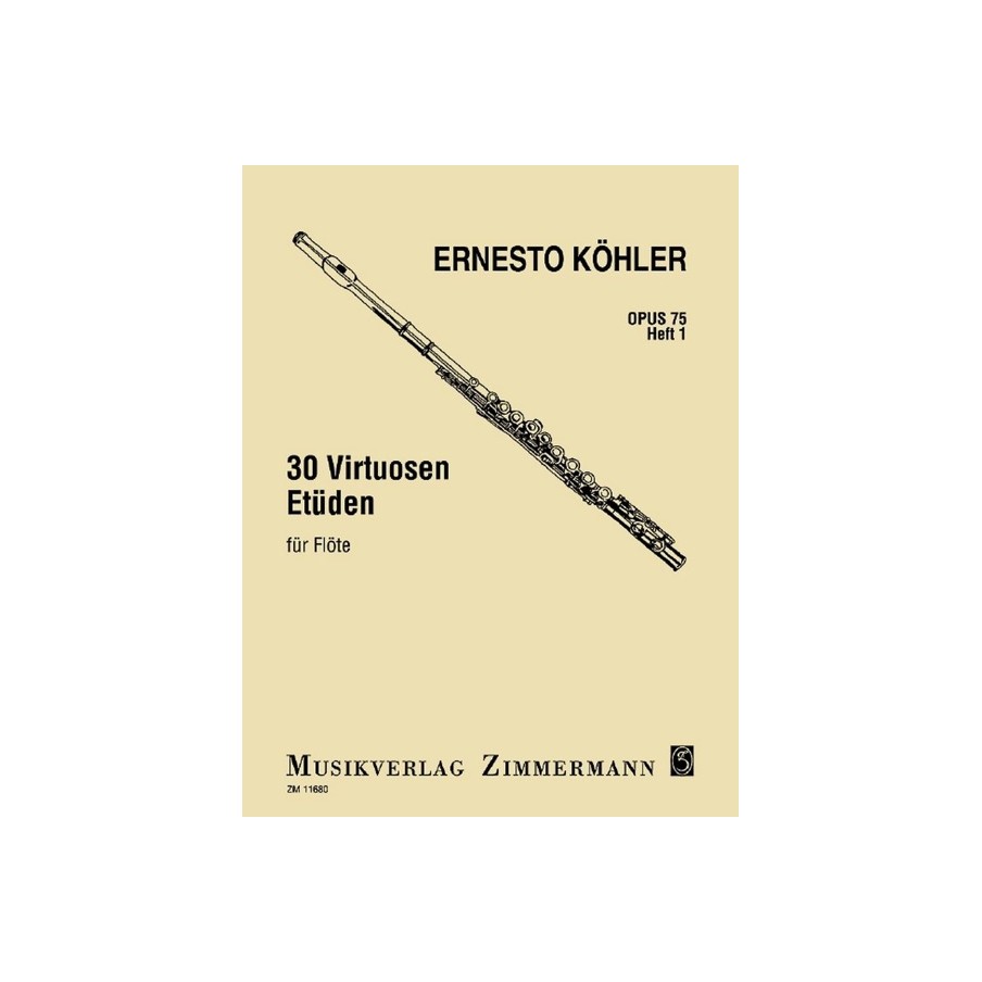 30 Virtuoso Studies Op.75 For Flute - Book 1