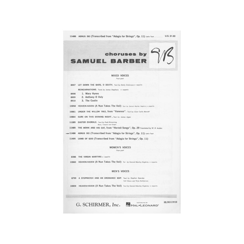978079355493573999139105HL50313910 Agnus Dei: Music of Inner Harmony
