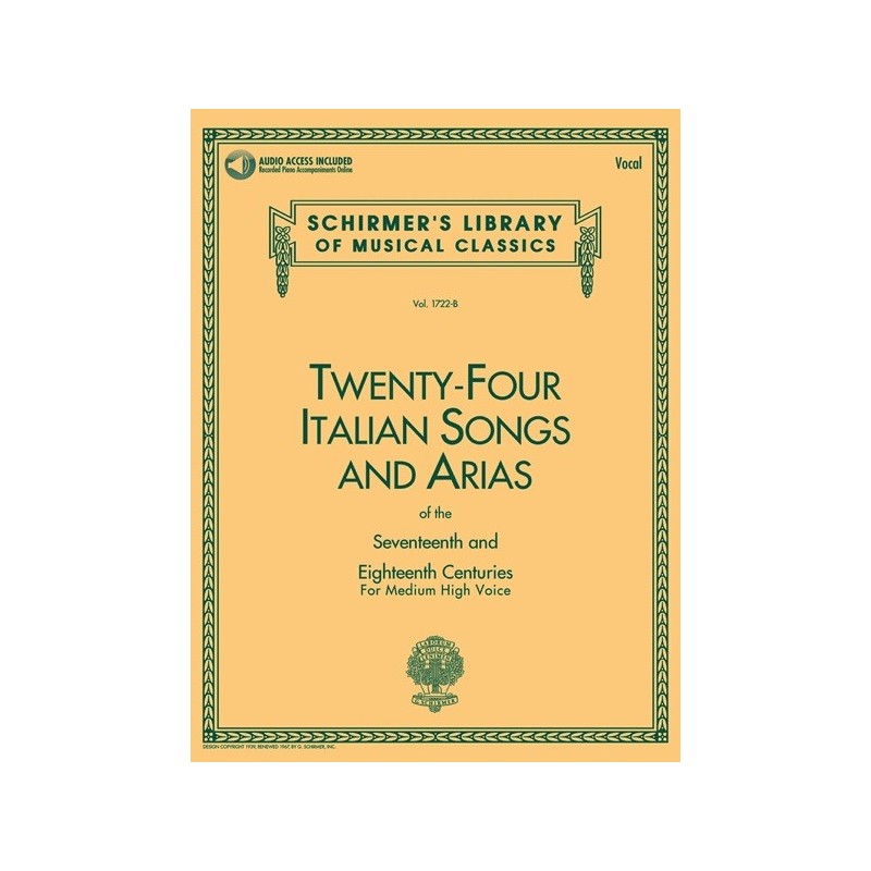978079351513473999815924HL50481592 24 Italian Songs & Arias - Medium High Voice