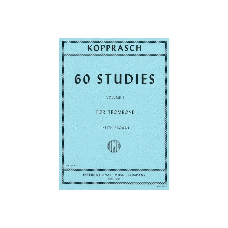 9790220412189IMC1544 60 Studies for Trombone Vol. 1