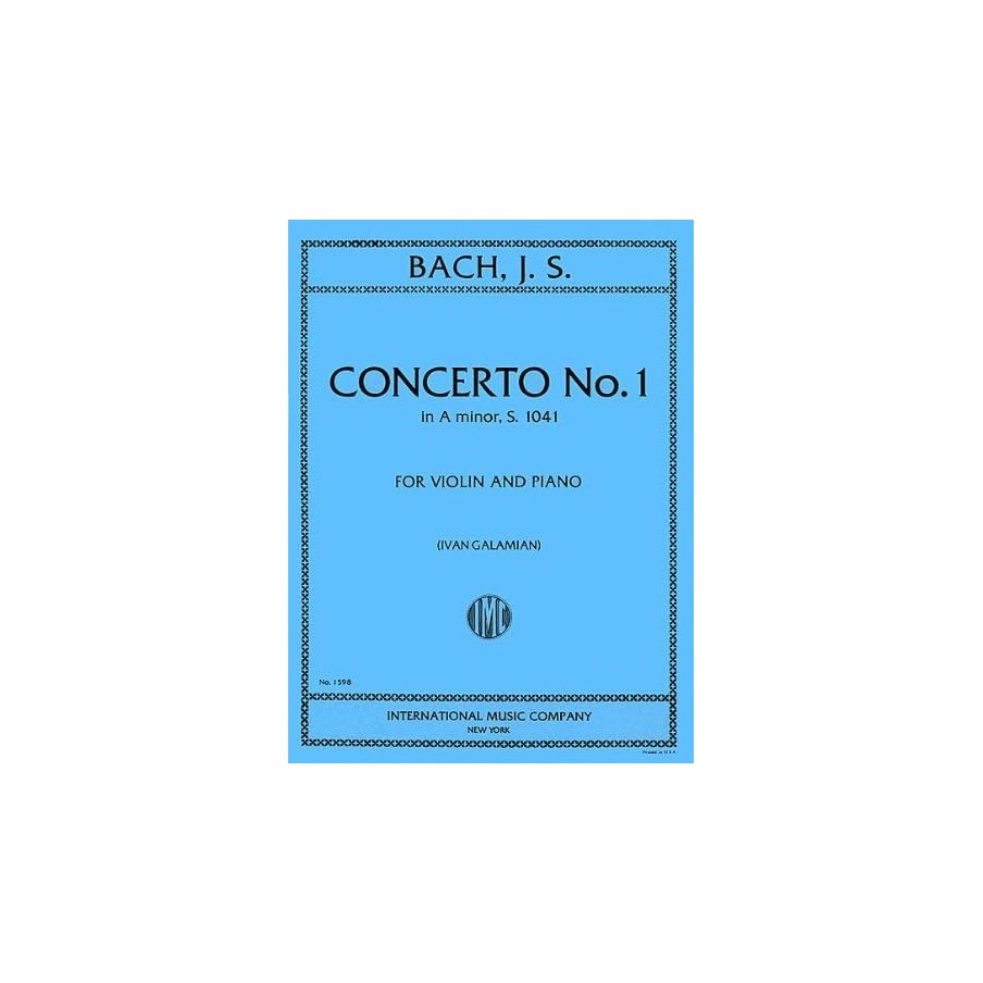 9790220412578IMC1598 Concerto N. 1 La M. Bwv 1041 (Galamian)