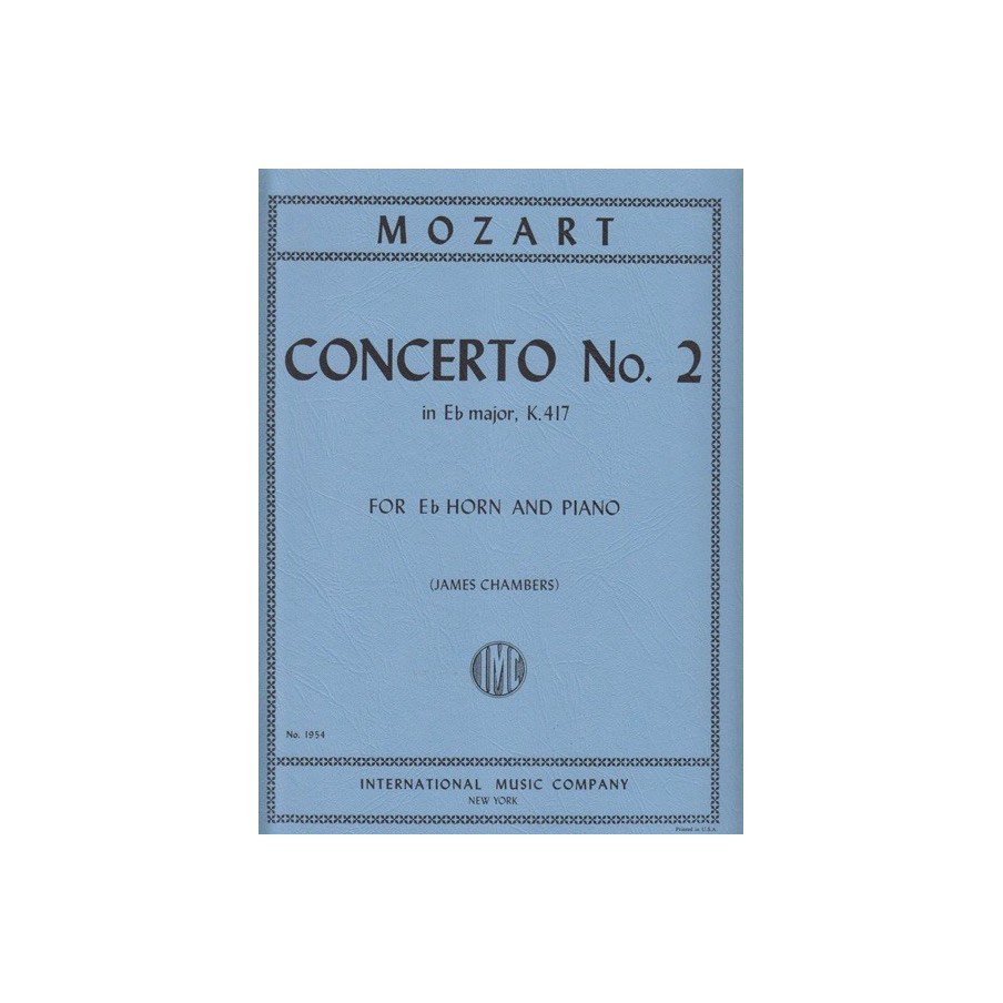 9790220415241IMC1954 Concerto N. 2 Mi B K 417 (Chambers)