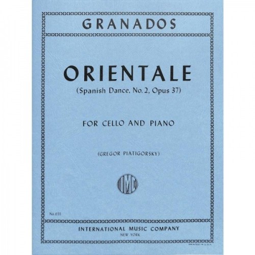 9790220405600IMC655 Danza Spagnola N. 2 (Oriental) (Piatigorsky)