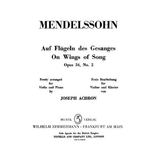 Auf Flügeln des Gesanges op. 34/2 