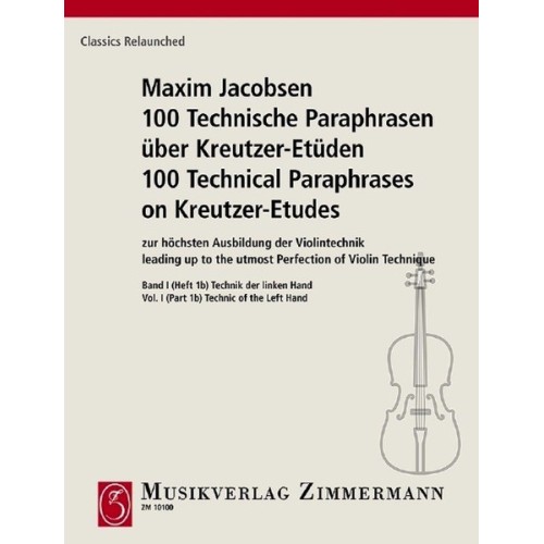 Technische Paraphrasen (Kreutzer-Etüden) 1 Vol 1b 