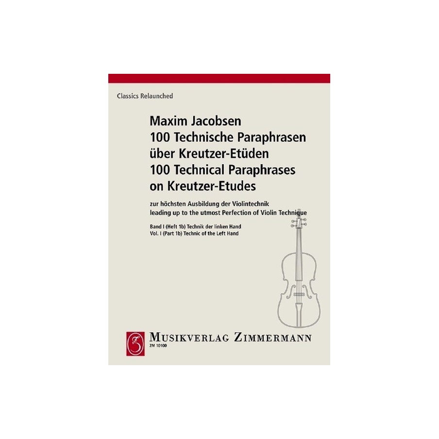 Technische Paraphrasen (Kreutzer-Etüden) 1 Vol 1b 