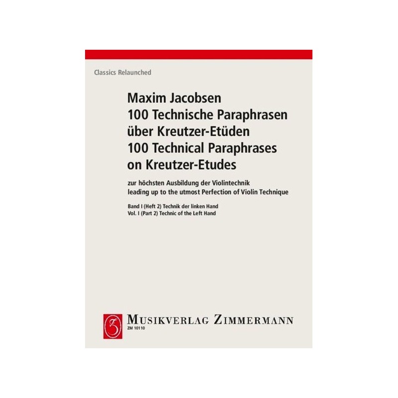 100 Technische Paraphrasen Über Kreutzer 