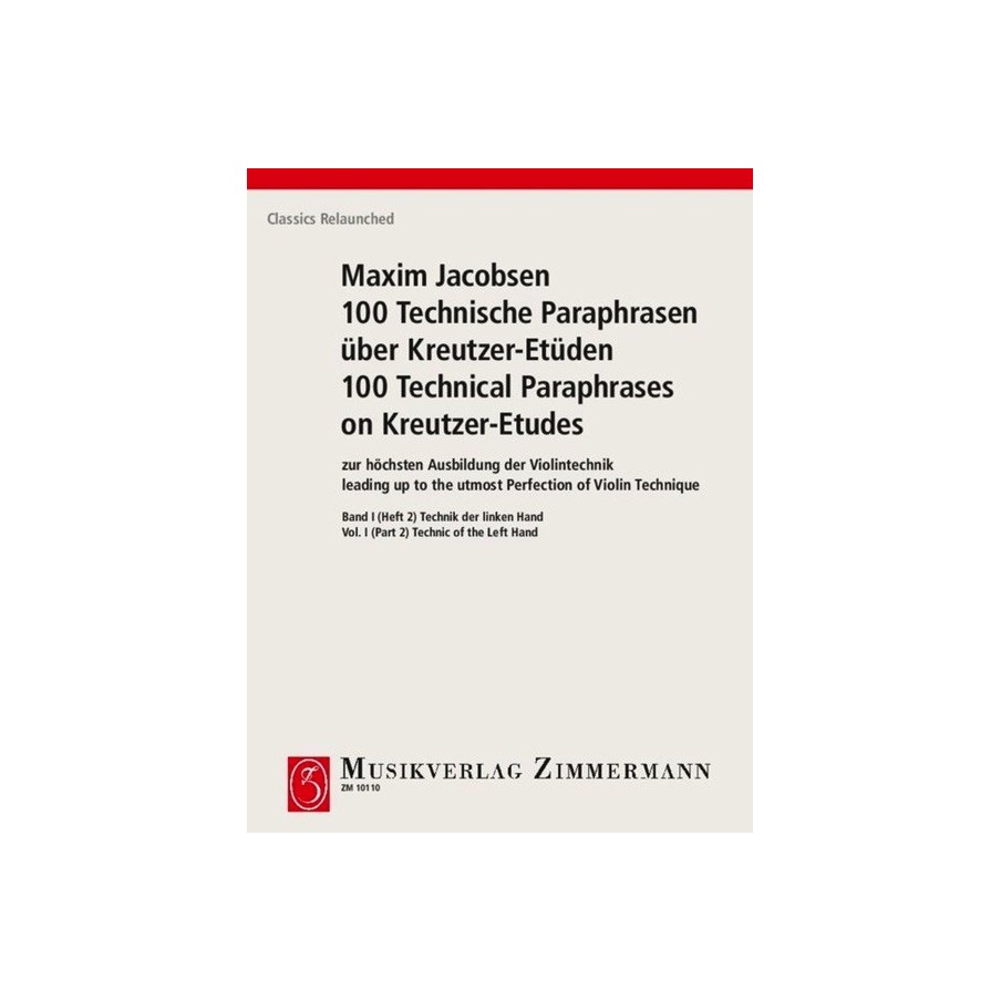 100 Technische Paraphrasen Über Kreutzer 