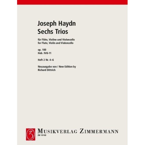 6 Trios For Flute, Violin & Cello Op 100 Book 2 