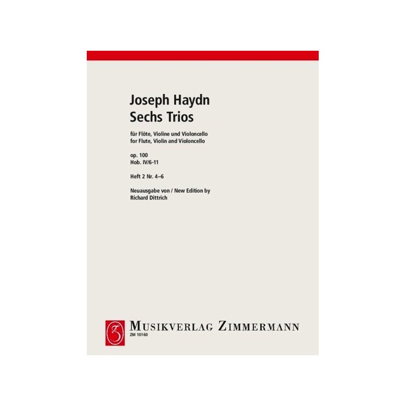 6 Trios For Flute, Violin & Cello Op 100 Book 2 