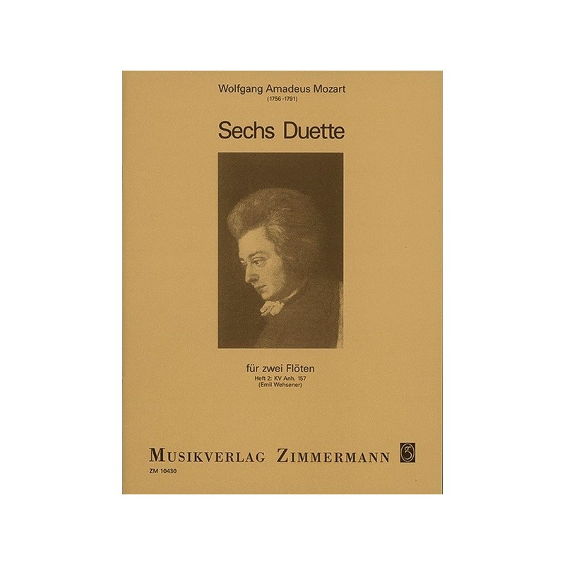 Sechs Duette Fur Zwei Floten KV.157 