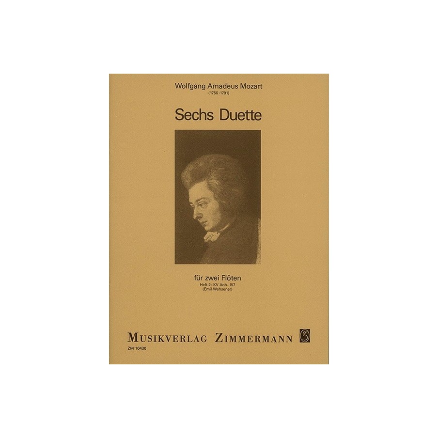 Sechs Duette Fur Zwei Floten KV.157 