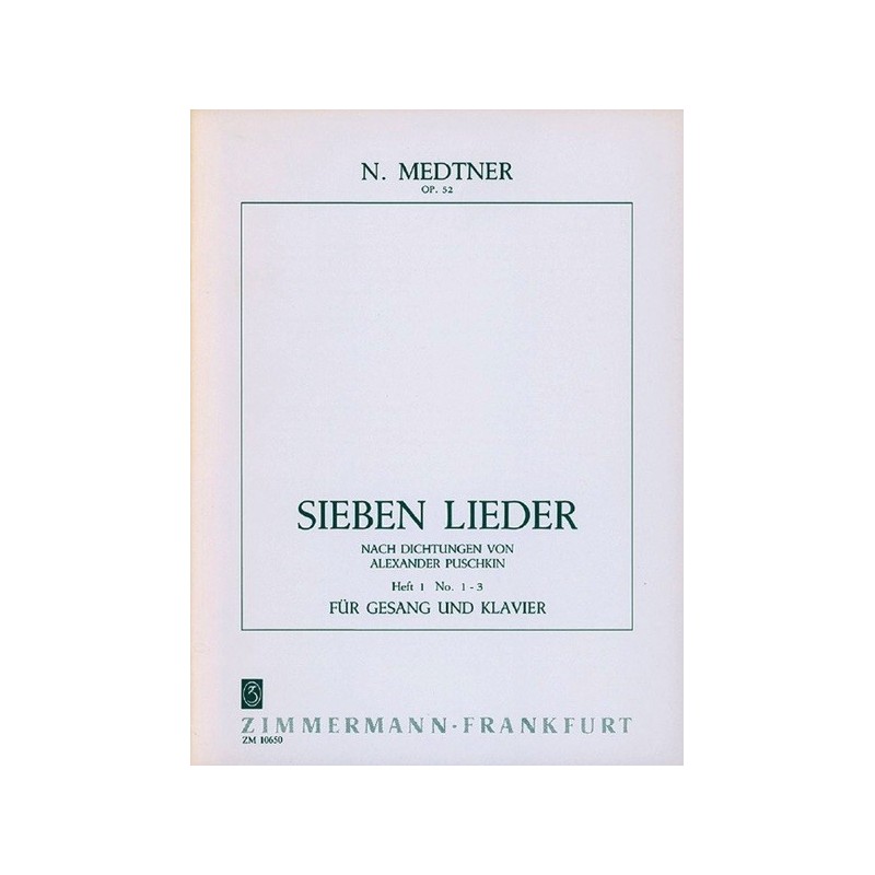 7 Lieder op. 52 Heft 1 