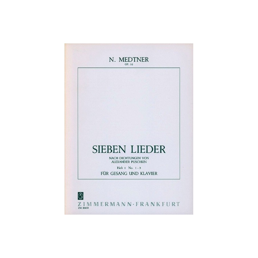 7 Lieder op. 52 Heft 1 