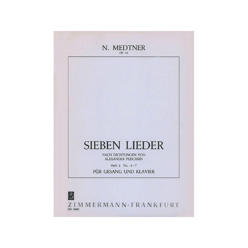 7 Lieder op. 52 Heft 2 