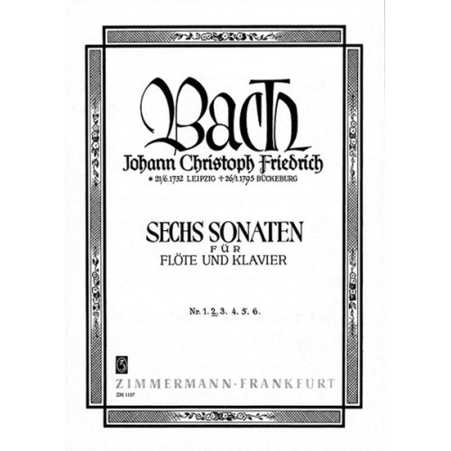 Sechs Sonaten BR B16/ Wf...