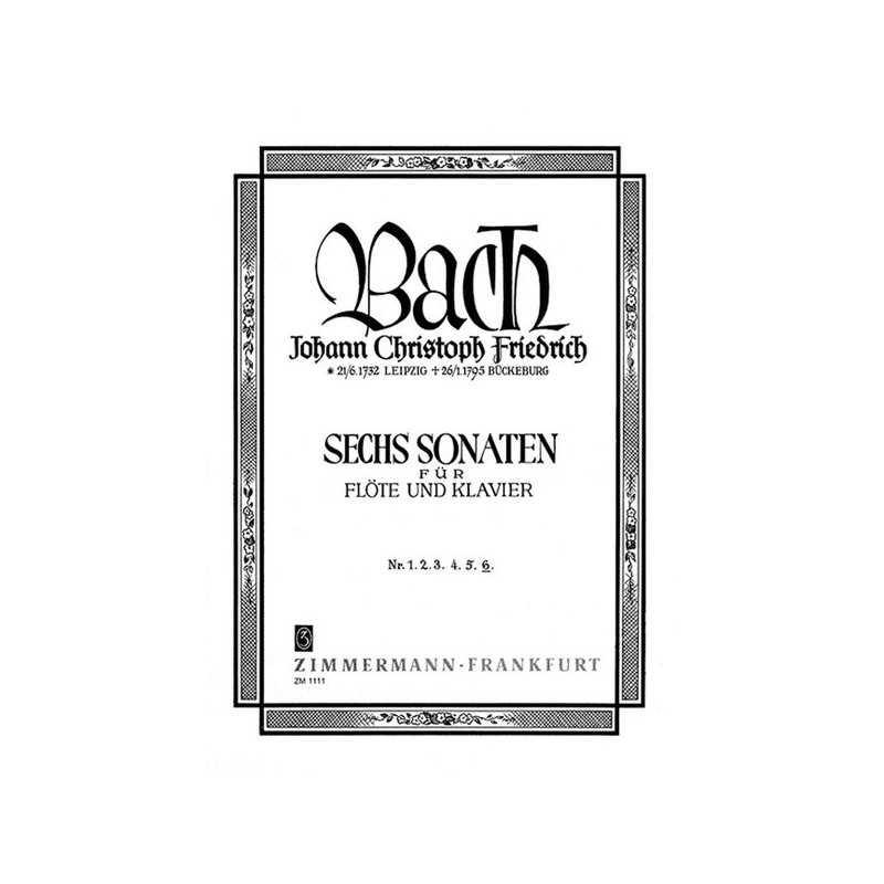 Sechs Sonaten BR B20/ Wf VIII:3/6 