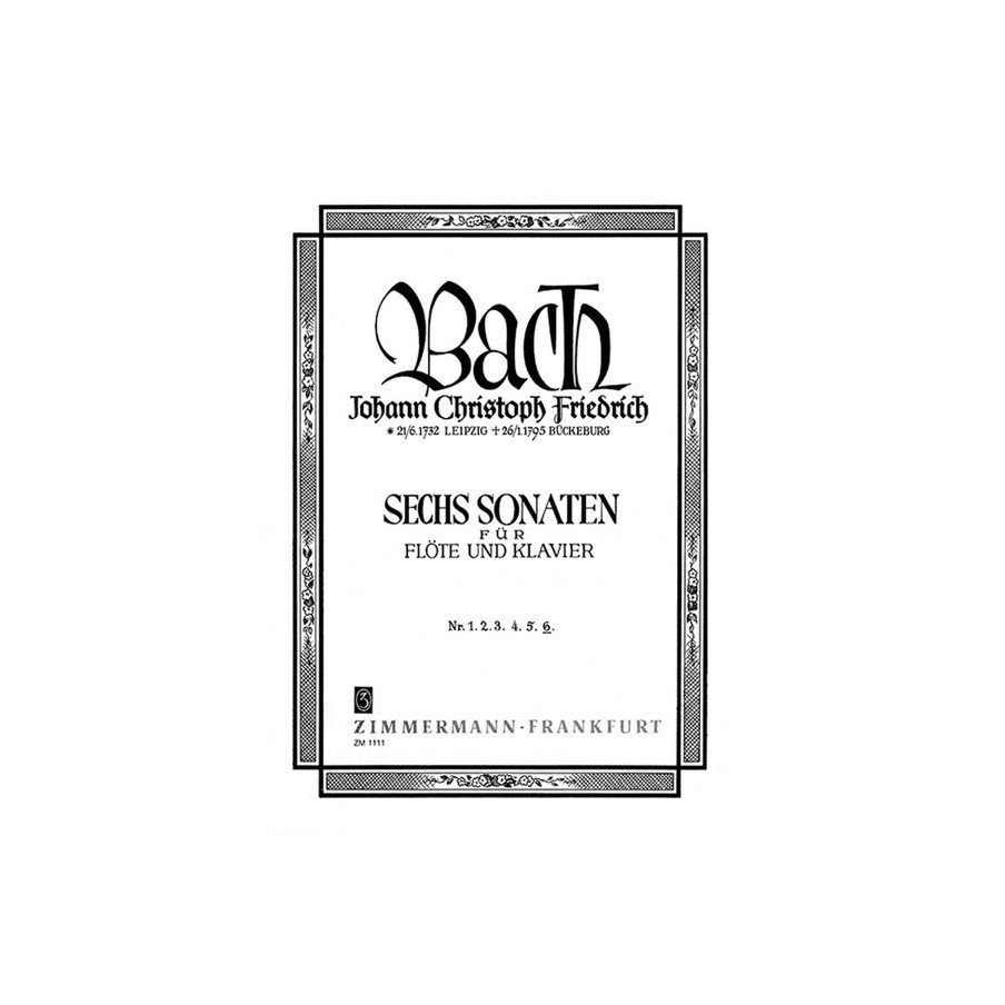 Sechs Sonaten BR B20/ Wf VIII:3/6 
