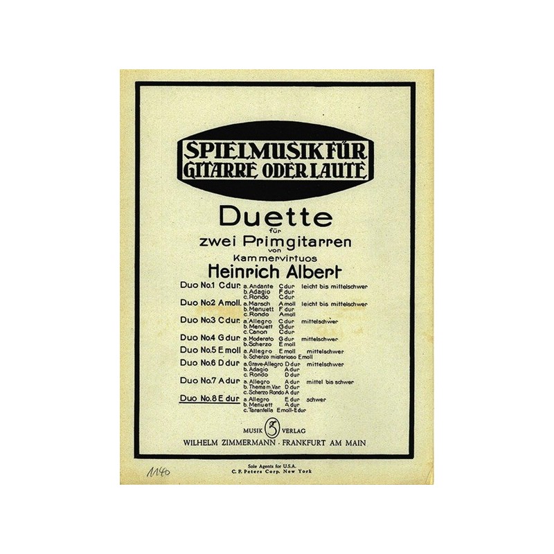 Acht Duette 