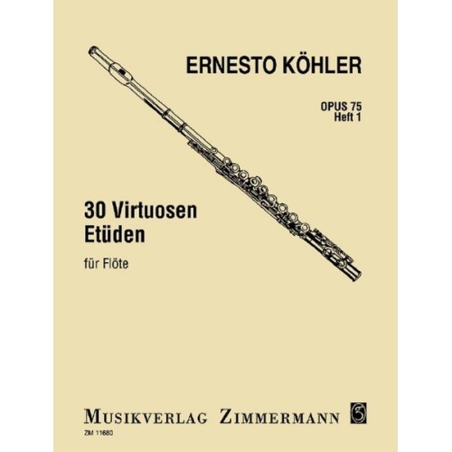30 Virtuoso Studies Op.75 For Flute - Book 1 