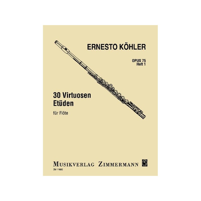 30 Virtuoso Studies Op.75 For Flute - Book 1 
