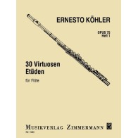30 Virtuoso Studies Op.75 For Flute - Book 1 