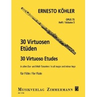 30 Virtuoso Studies Op.75 For Flute - Book 3 