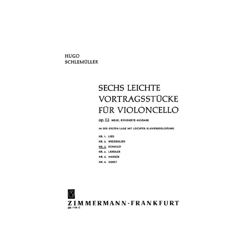 Sechs leichte Vortragsstücke op. 12/3 