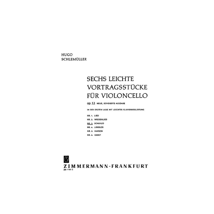 Sechs leichte Vortragsstücke op. 12/3 