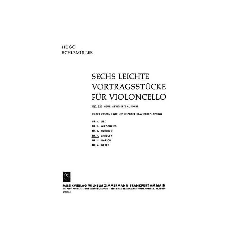 Sechs leichte Vortragsstücke op. 12/4 