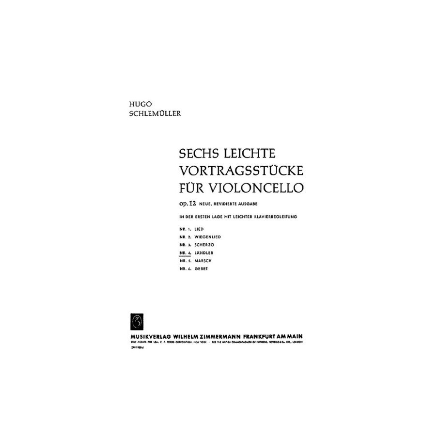 Sechs leichte Vortragsstücke op. 12/4 
