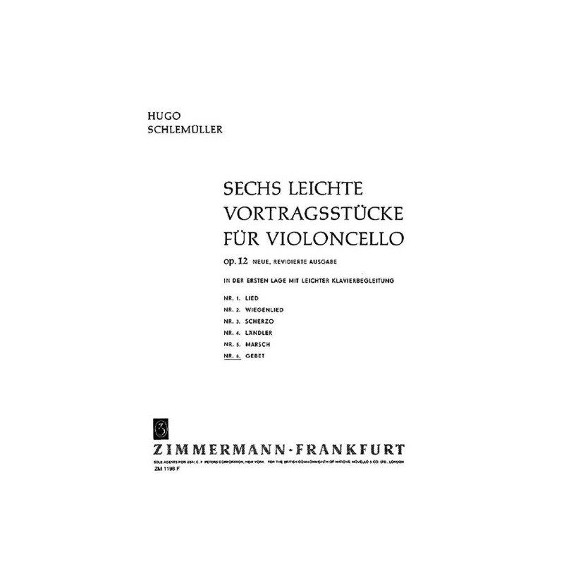 Sechs leichte Vortragsstücke op. 12/6 