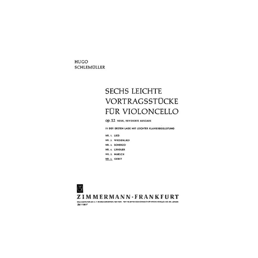 Sechs leichte Vortragsstücke op. 12/6 