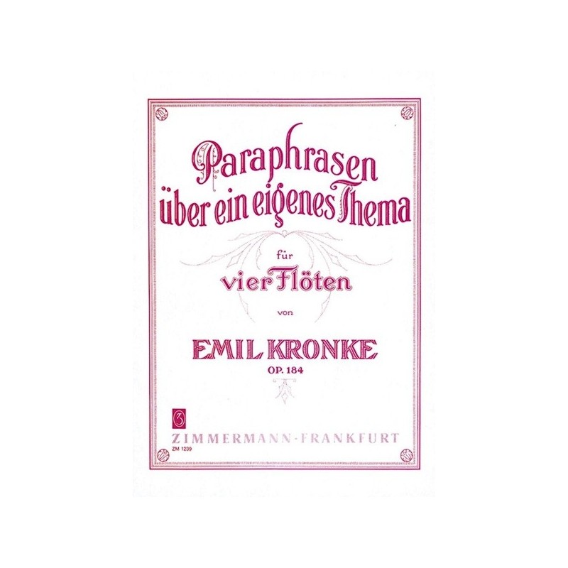 Paraphrasen über ein eigenes Thema op. 184 
