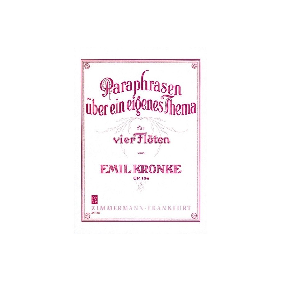 Paraphrasen über ein eigenes Thema op. 184 