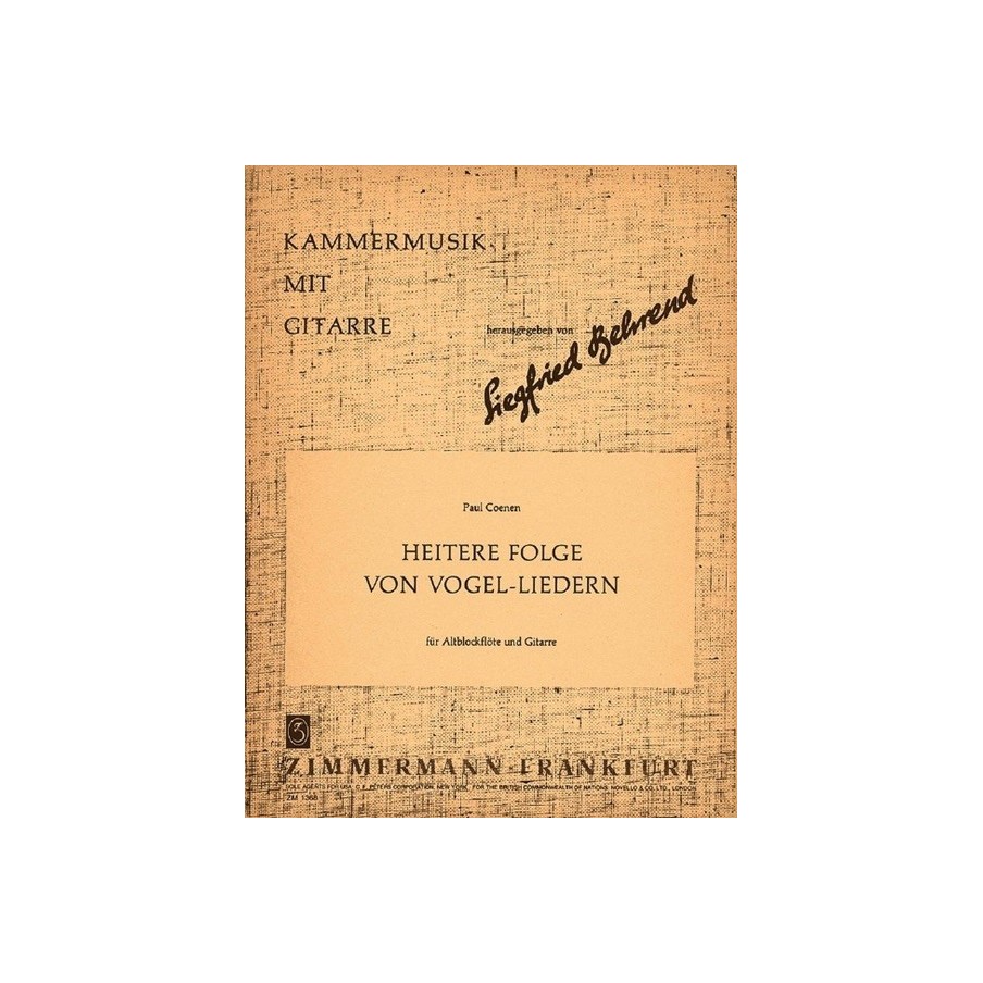 Heitere Folge von Vogel-Liedern 