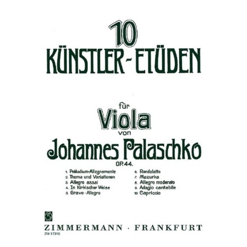 Etuden Op. 44 Fr Viola