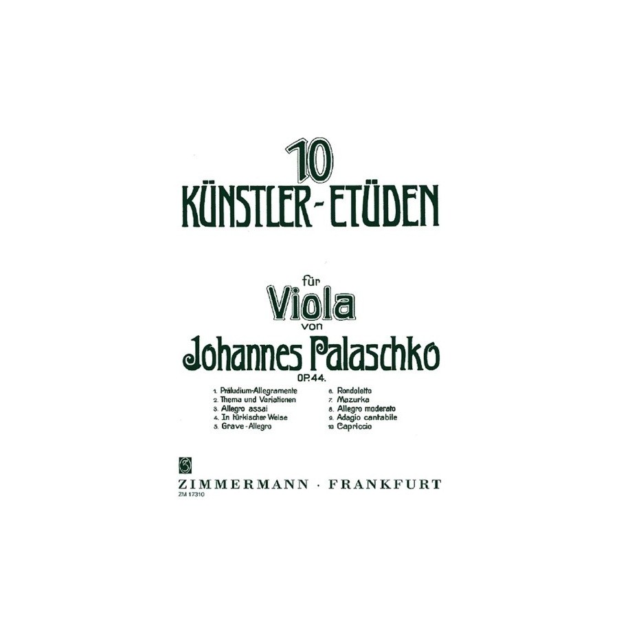 Etuden Op. 44 Fr Viola 